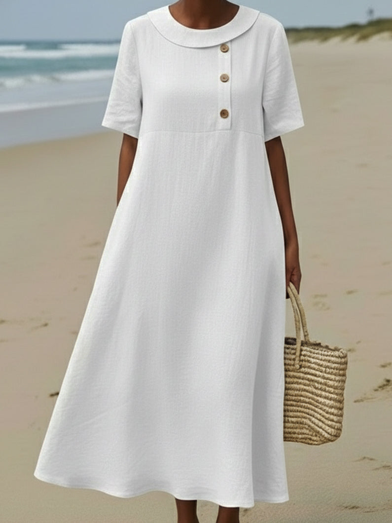 Latisha | Jurk met knoopdetails