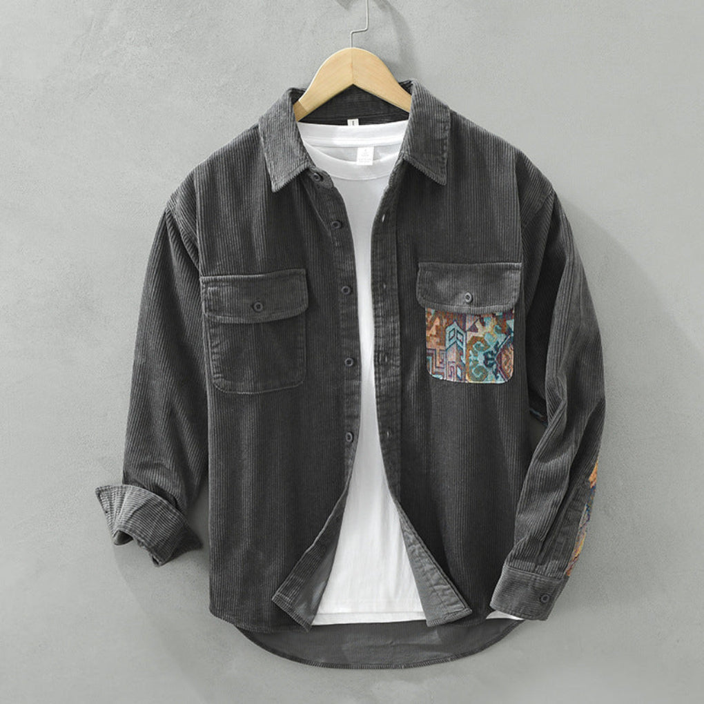 Vintage herenoverhemd met lange mouwen
