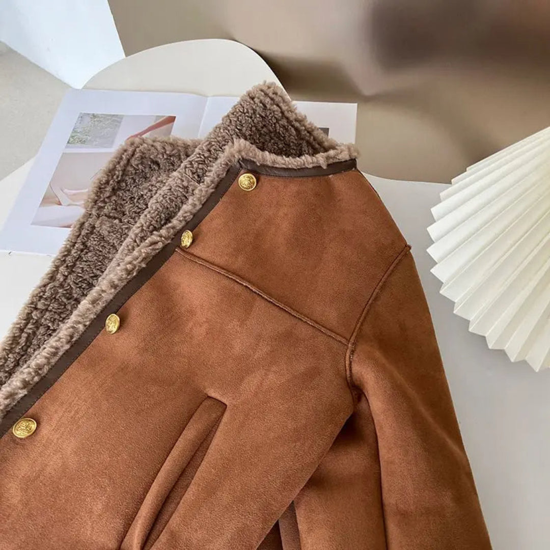Warme Faux Fur Motorjas Dames