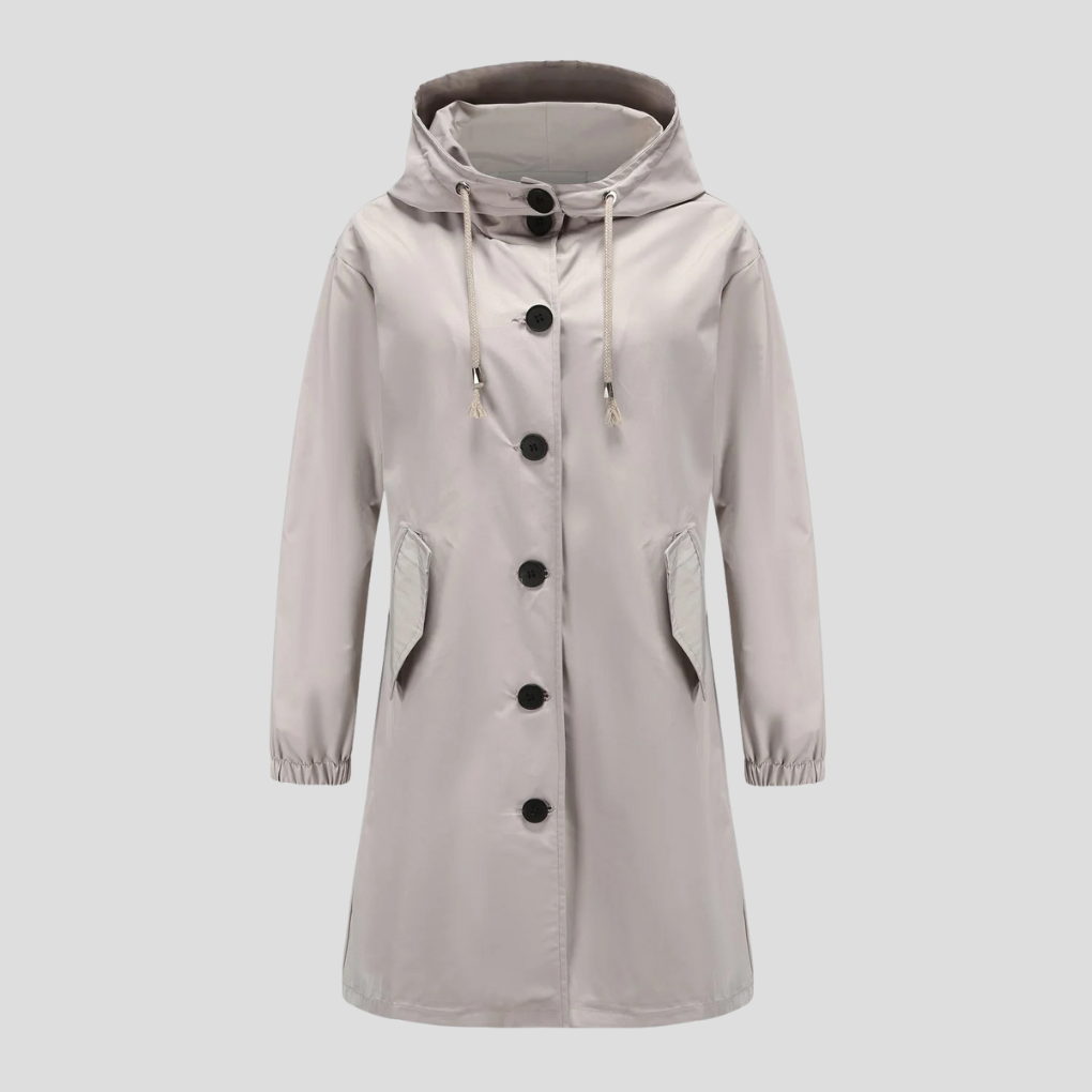 Waterdichte regenjas met capuchon voor dames