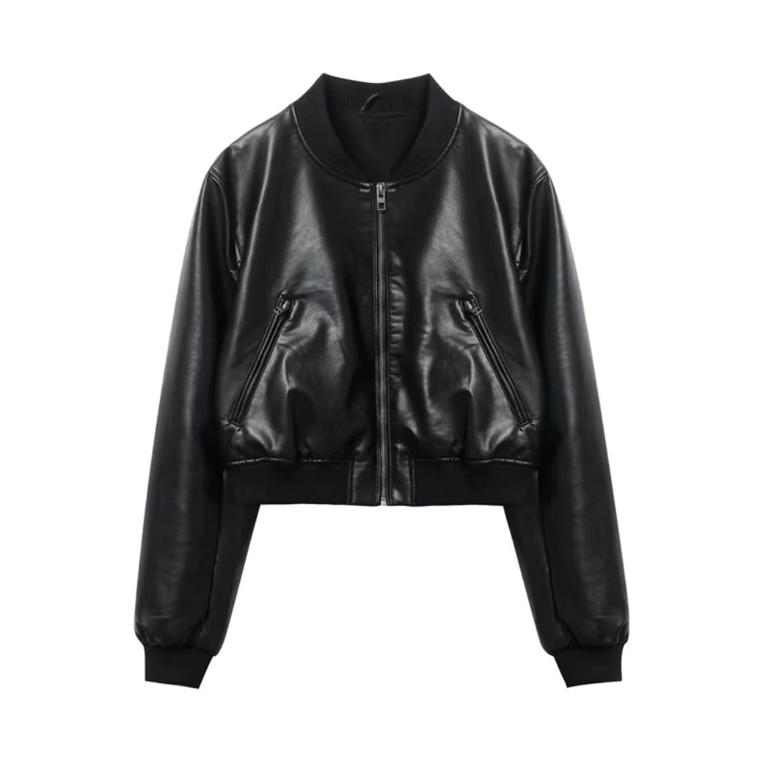 Nova – Faux Leren Bomberjack