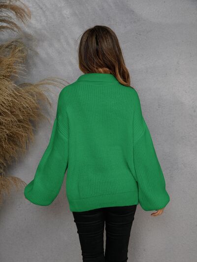 Comfortabel Sweater Met Halve Rits