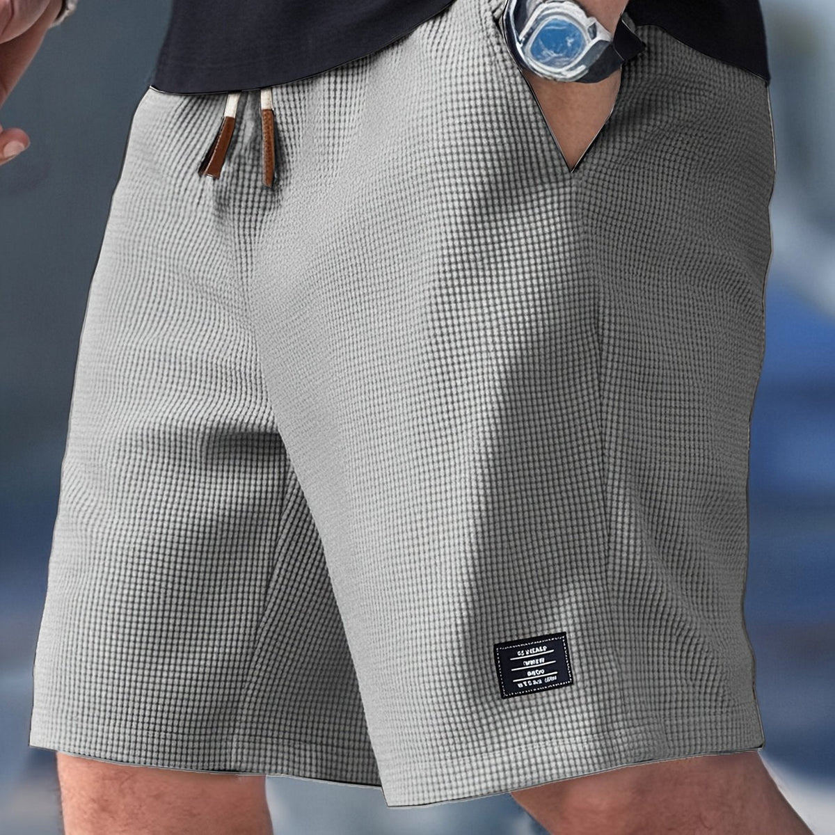 Heren Slim Fit Shorts Met Verstelbare Tailleband Voor Casual Gebruik