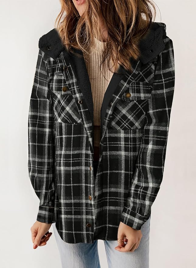 Elvessa | Geruite Flanel Jas