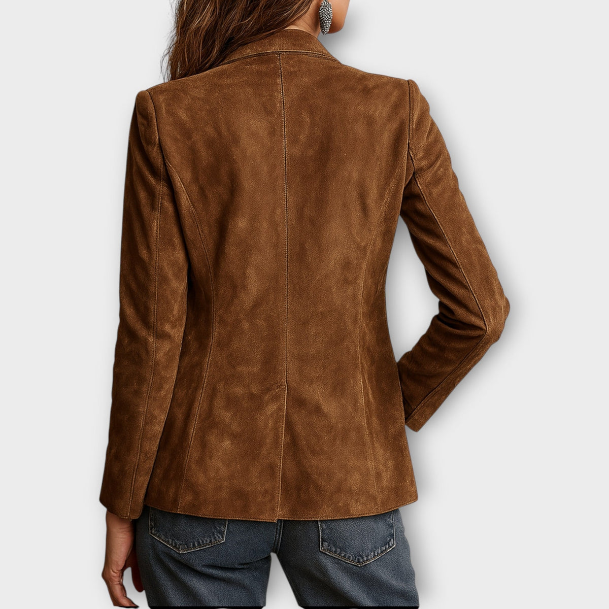 Bruine Vintage Suede Blazer