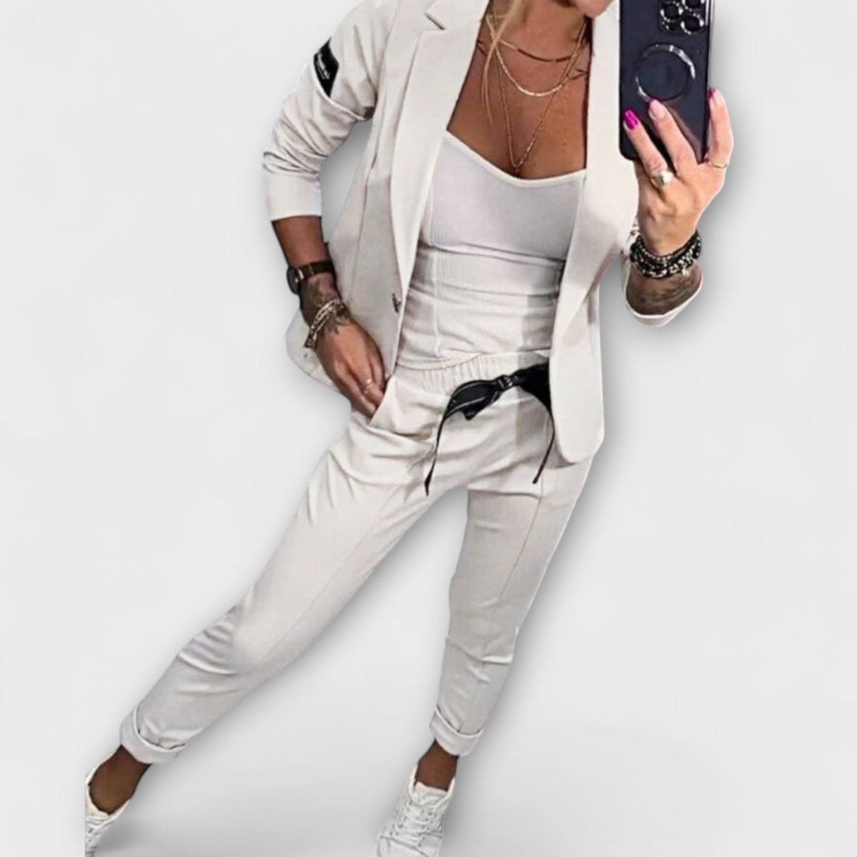 Vionne | Elegant Set of Top, Jast, and Pants