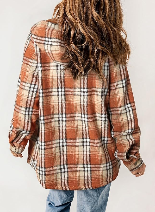 Elvessa Geruite Flanel Jas