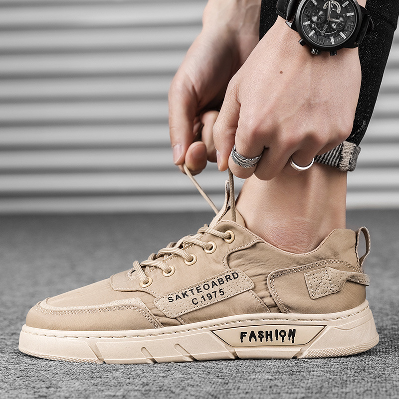 Heren Canvas Sneakers met Handgemaakt Design