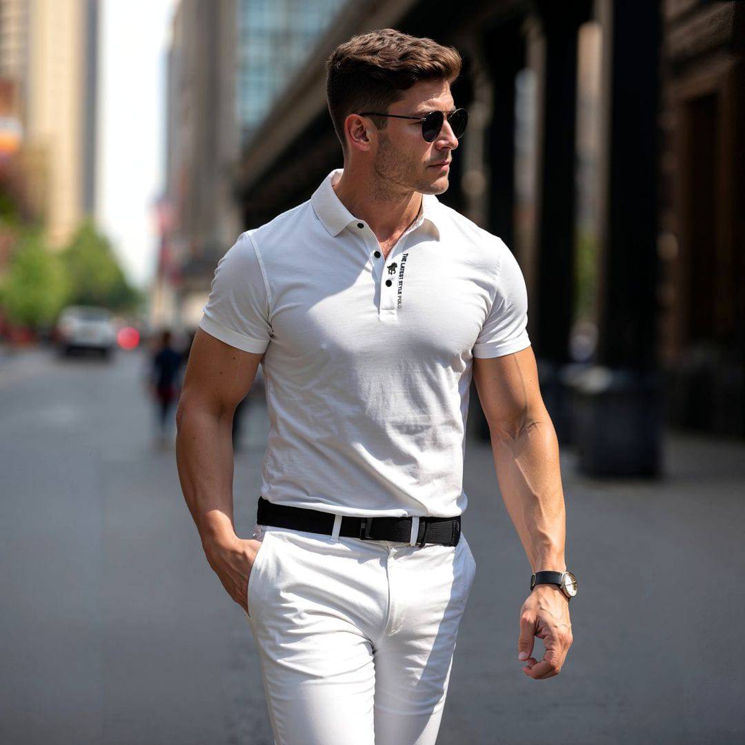 Luxe Ice Silk Polo voor Heren