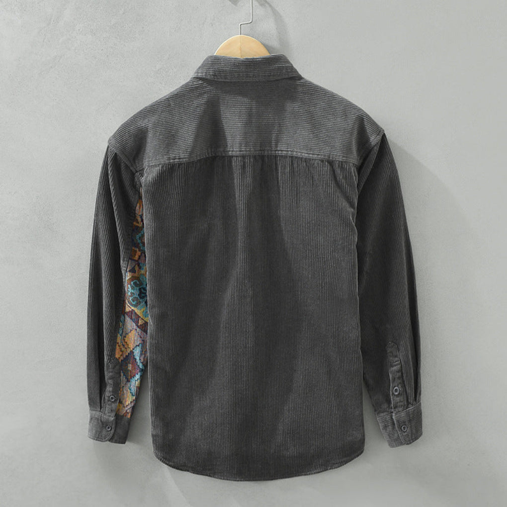 Vintage herenoverhemd met lange mouwen