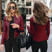 Elegante Leren Jas Voor Dames