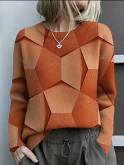 LUCIA – GEOMETRISCHE KLEURBLOK BREISWEATER