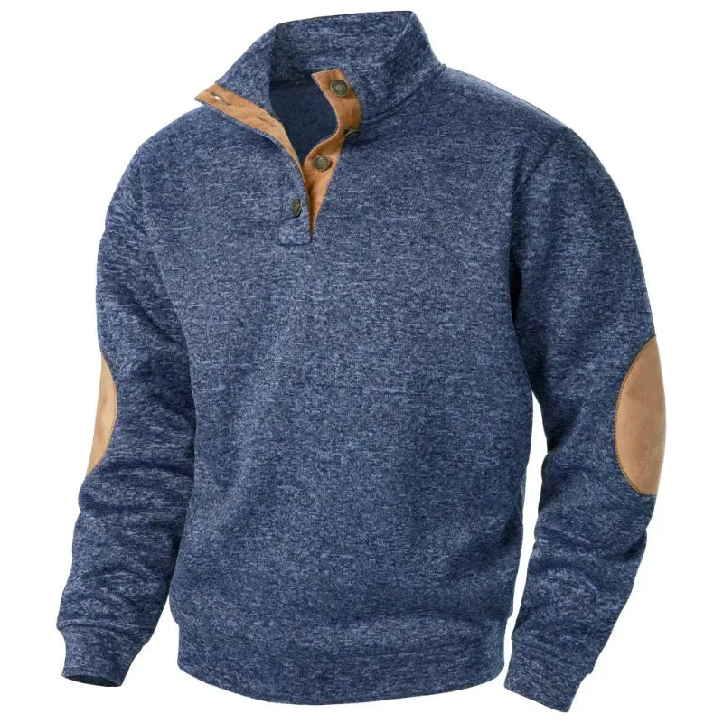 Heren V-hals Sweatshirt voor Outdoor & Comfortabel Stijl