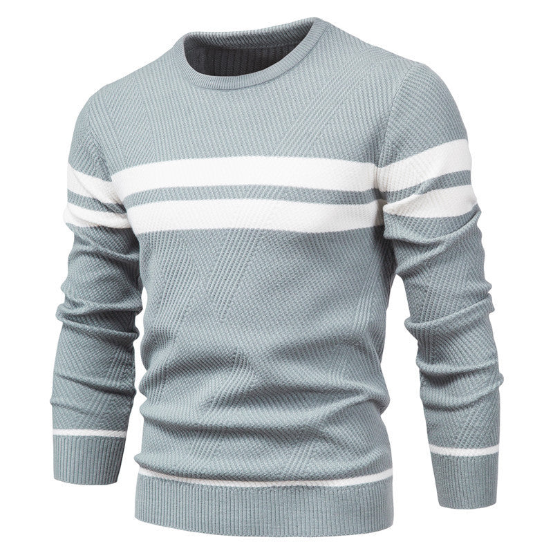 Casual Gestreepte Trui Voor Mannen Met Regular Fit