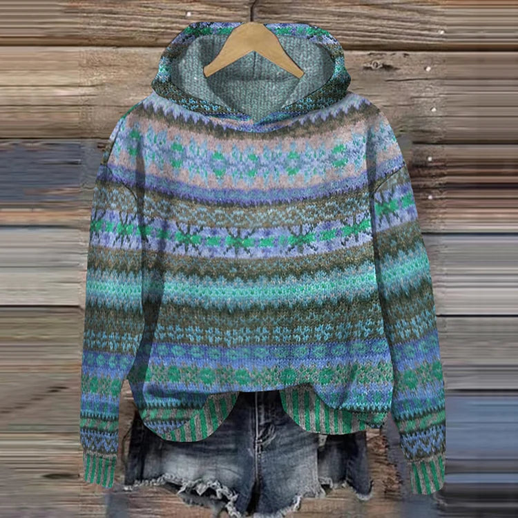 Karine Etnische Retro Hoodie