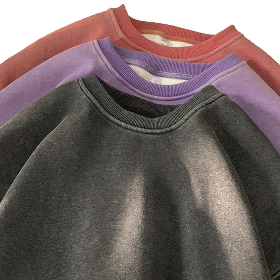 Comfortabel Washed Heren Sweater - Fours