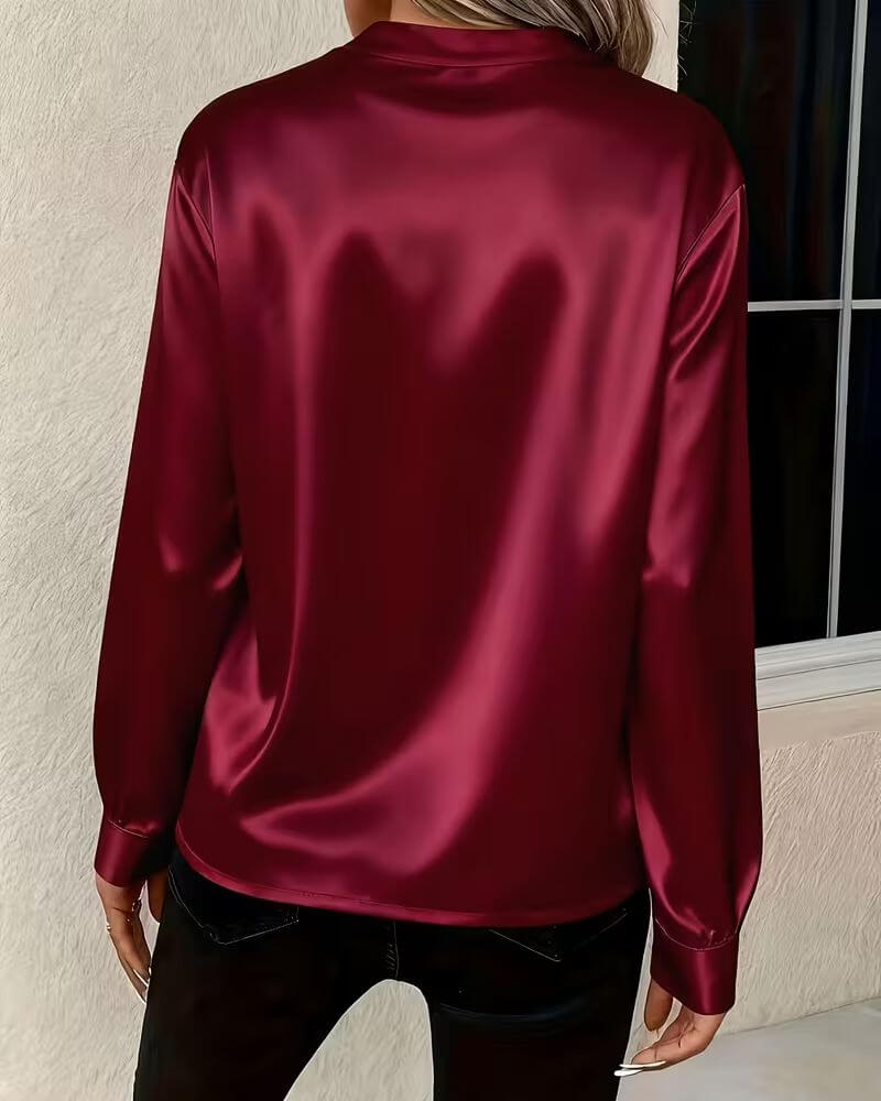 Joda | Elegante V-hals Lange Mouwen Top