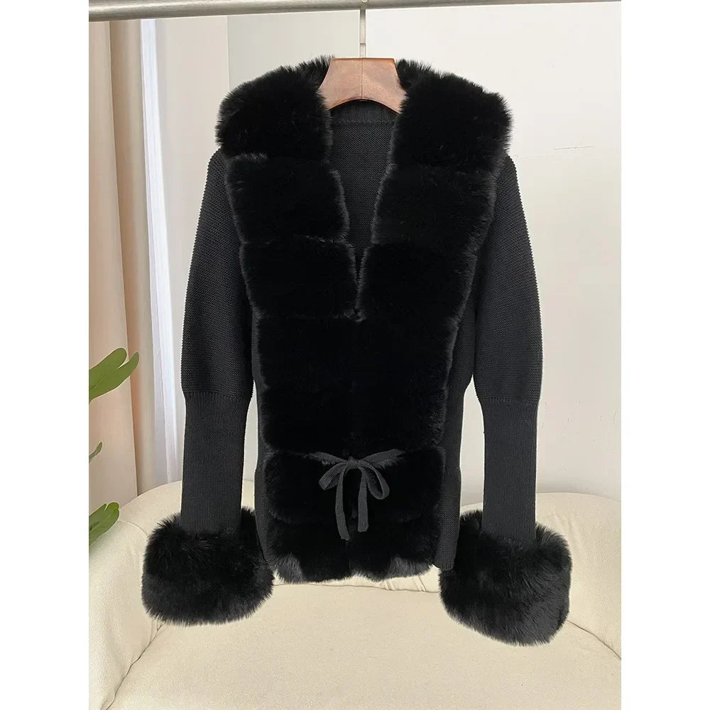 Warme Dames Winterjas Met Kraag Van Imitatiebont - Jasmin