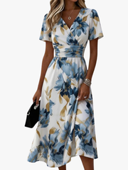 BLOEMEN WRAP JURK VOOR VROUWEN