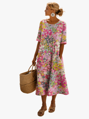 ELEGANTE MIDI BLOEMENJURK VOOR VROUWEN