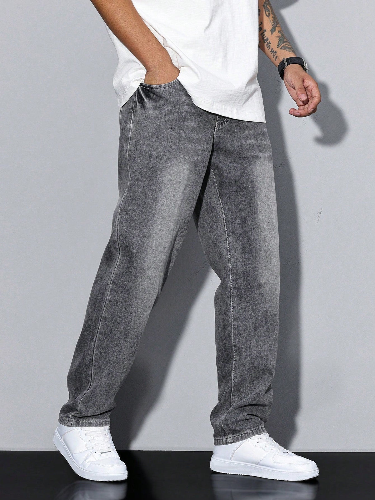 Baggy Jeans | Wijde Spijkerbroek met Washed Look