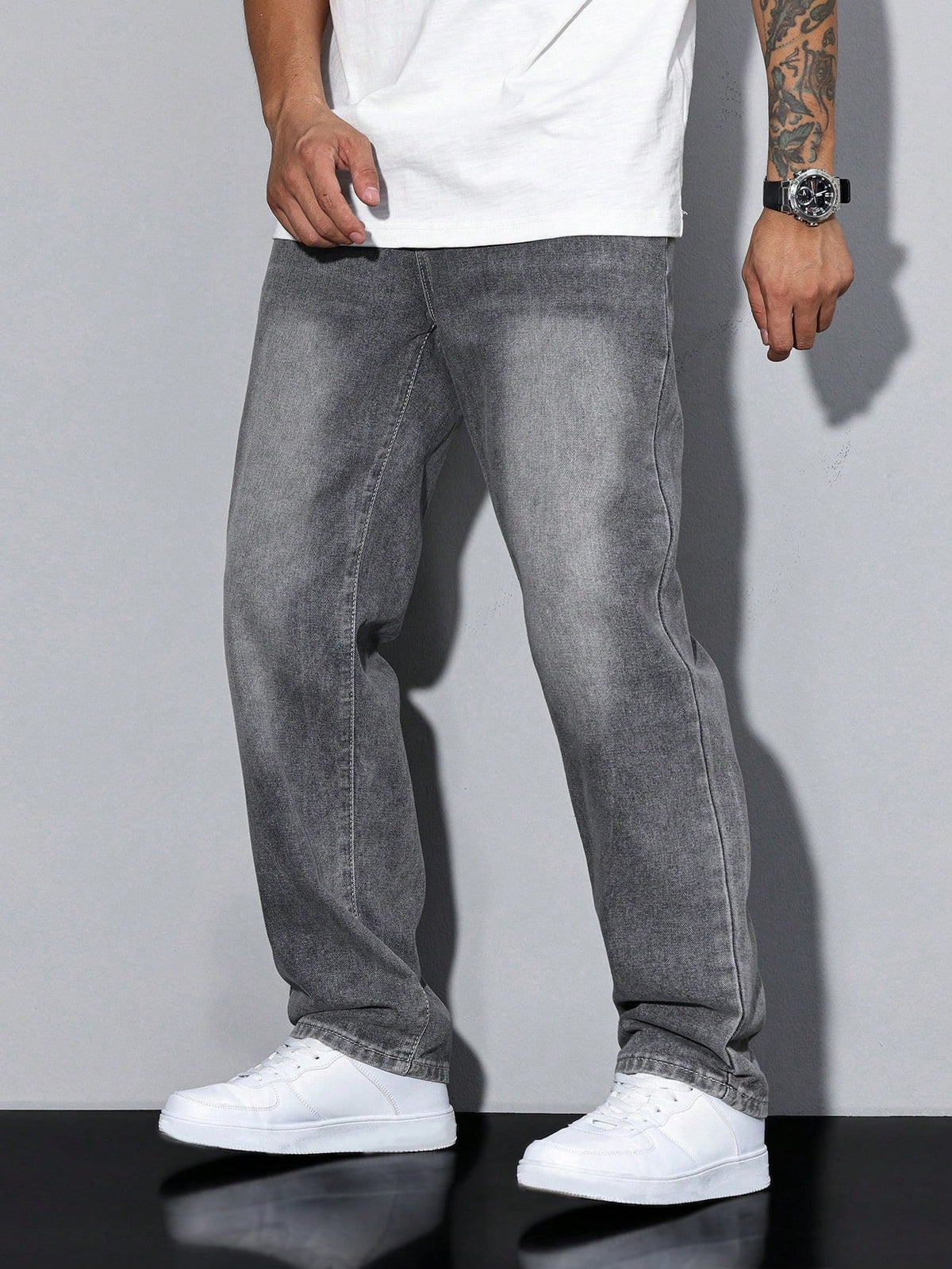 Baggy Jeans | Wijde Spijkerbroek met Washed Look