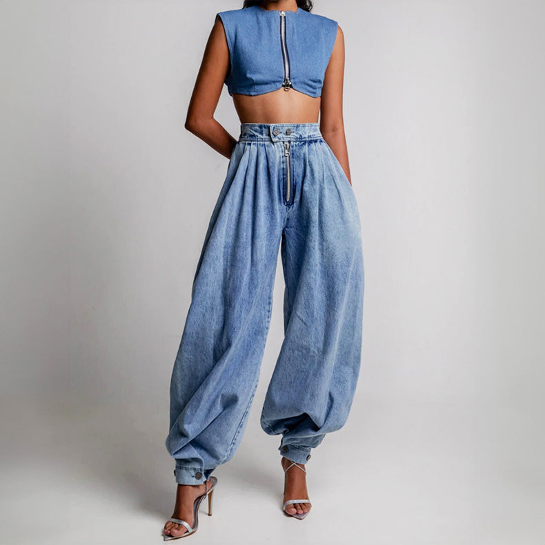 Hoge Taille Denim Ballon Jeans