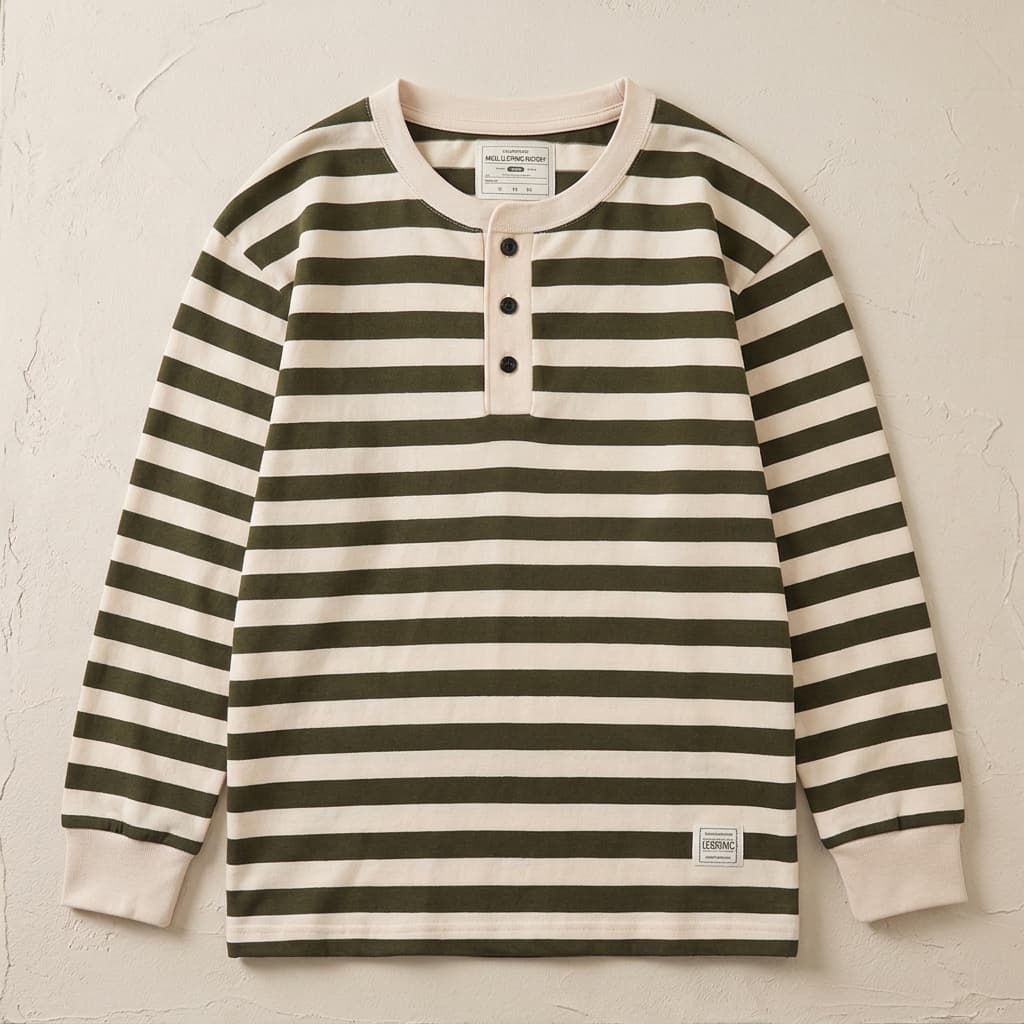 Maritiem Katoenen Langemouwen Shirt