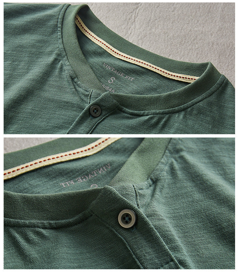 Hiro Katoenen Lange Mouwen Shirt