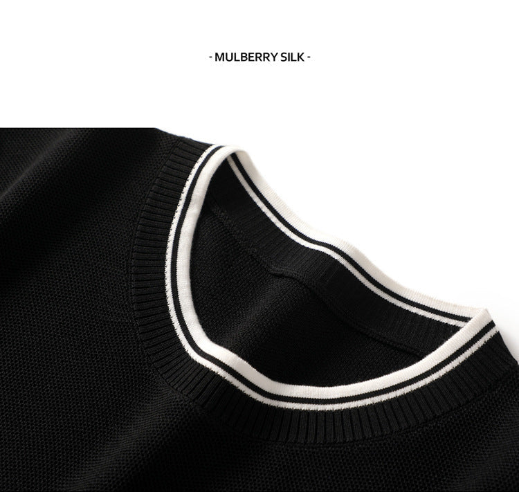 Calder Katoen Zijde Korte Mouwen Shirt
