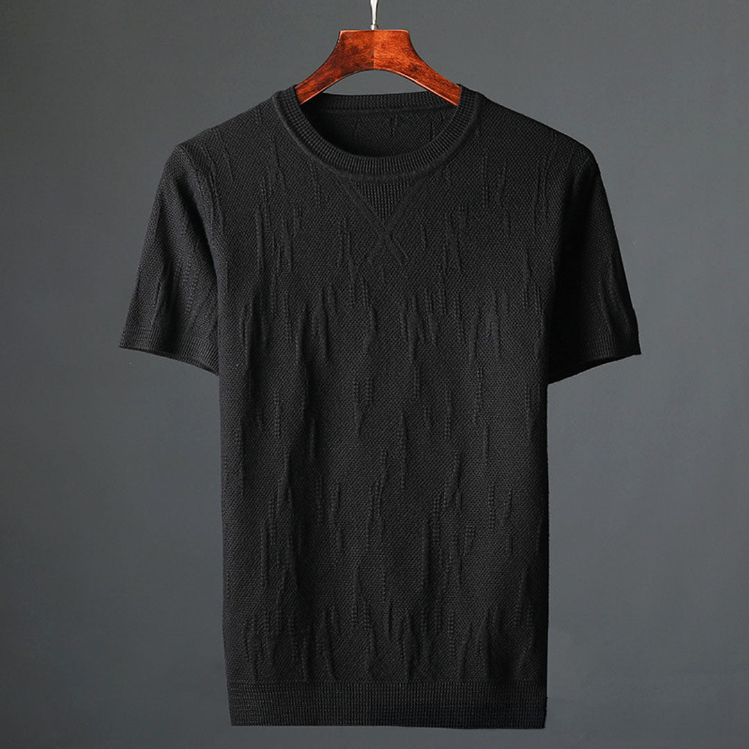 Hensu Textured Katoenen T-Shirt