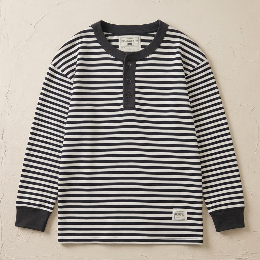 Maritiem Katoenen Langemouwen Shirt