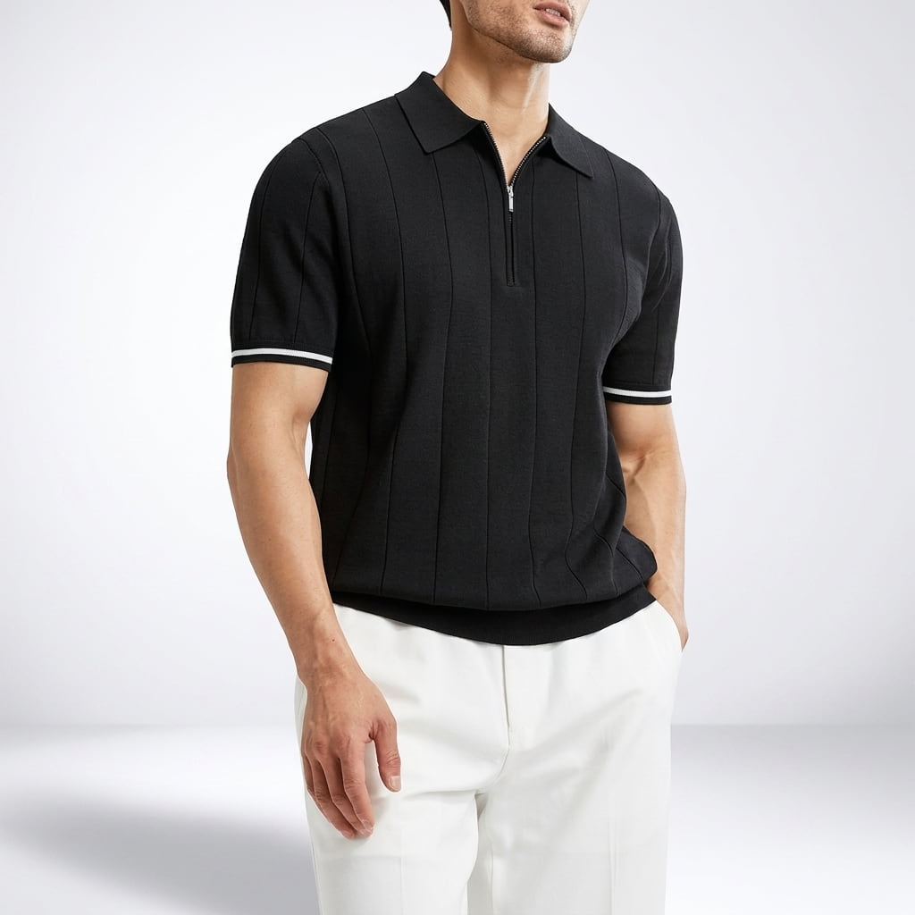 Lozano Lopez Zip Polo