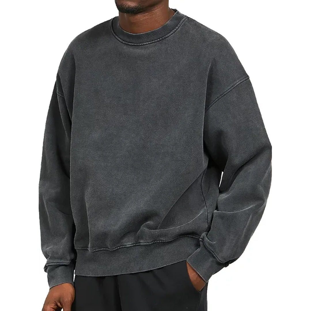 Comfortabel Washed Heren Sweater - Fours
