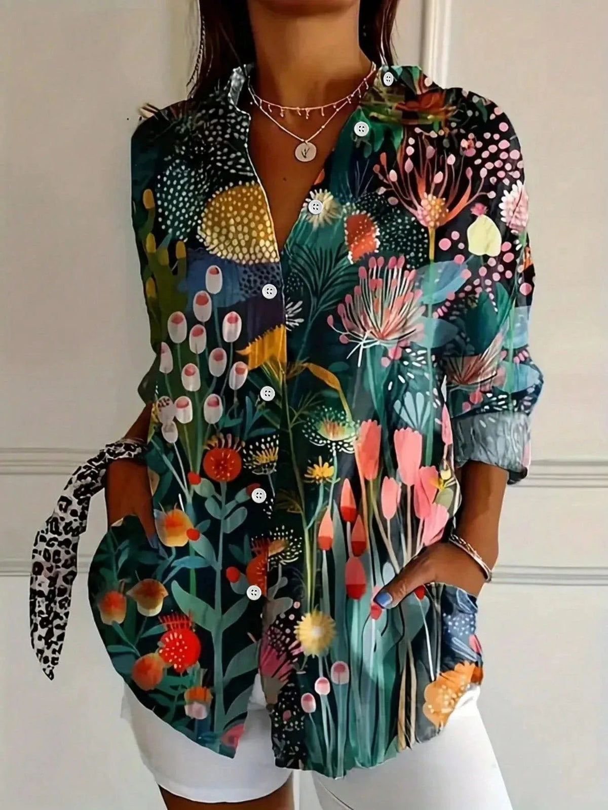 Blouse Dames | Kleurrijke Print & Losvallende Pasvorm