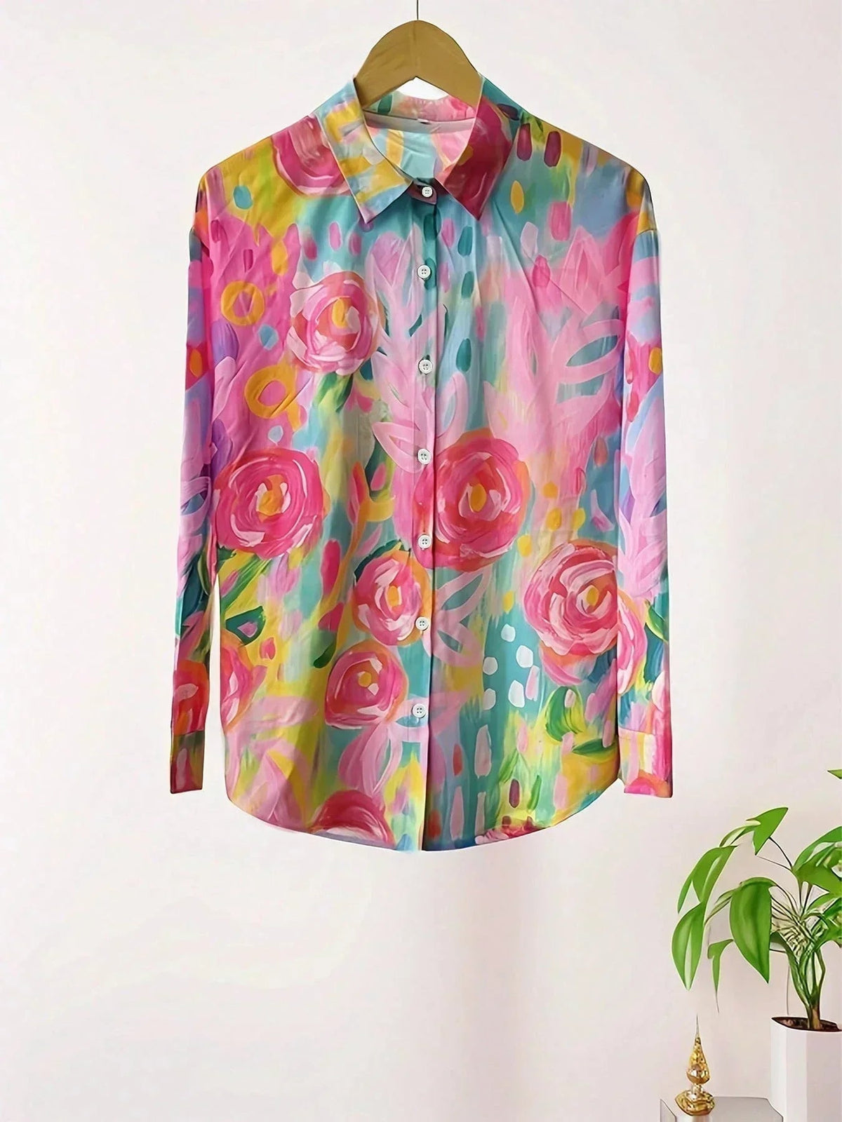 Blouse Dames | Kleurrijke Print & Losvallende Pasvorm