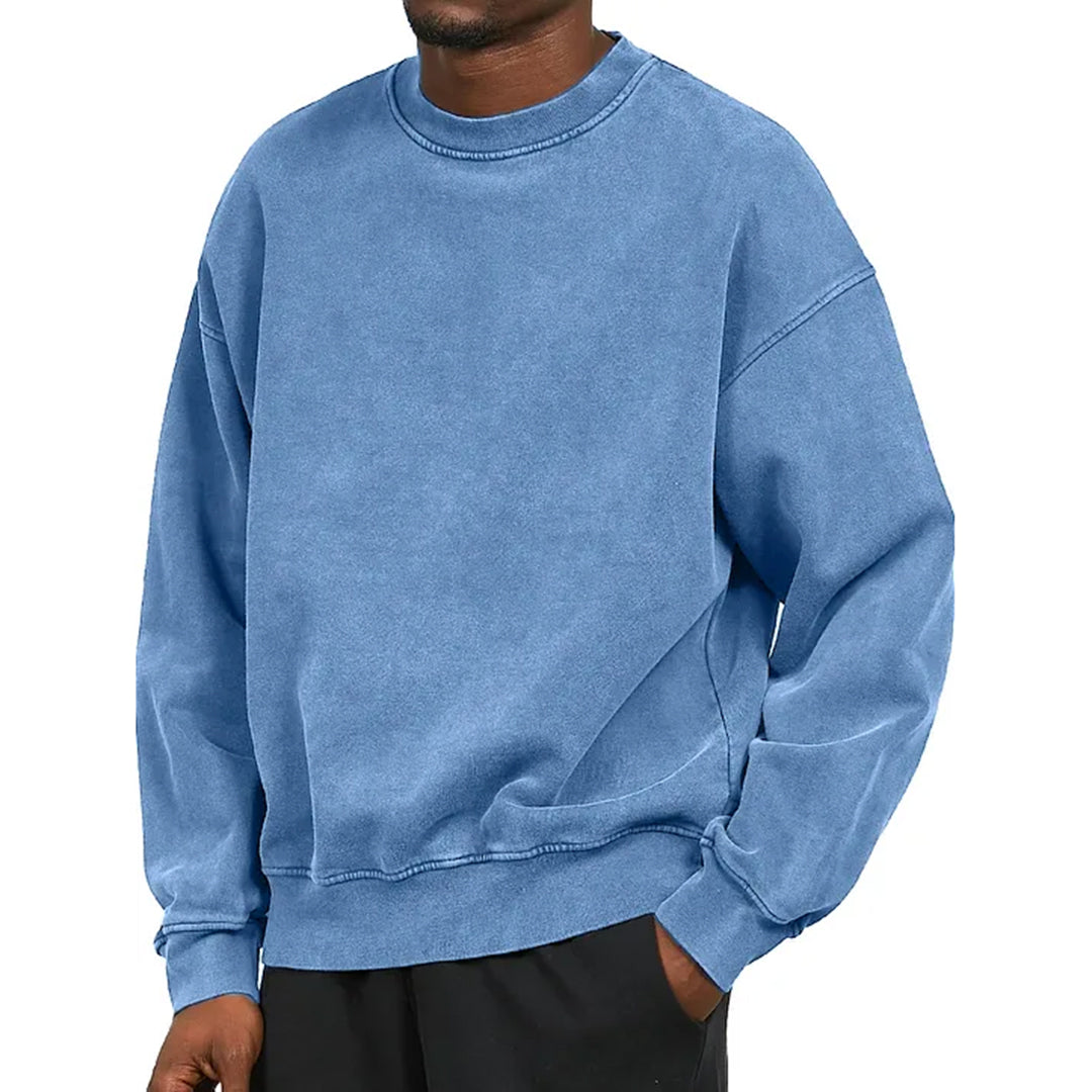 Comfortabel Washed Heren Sweater - Fours