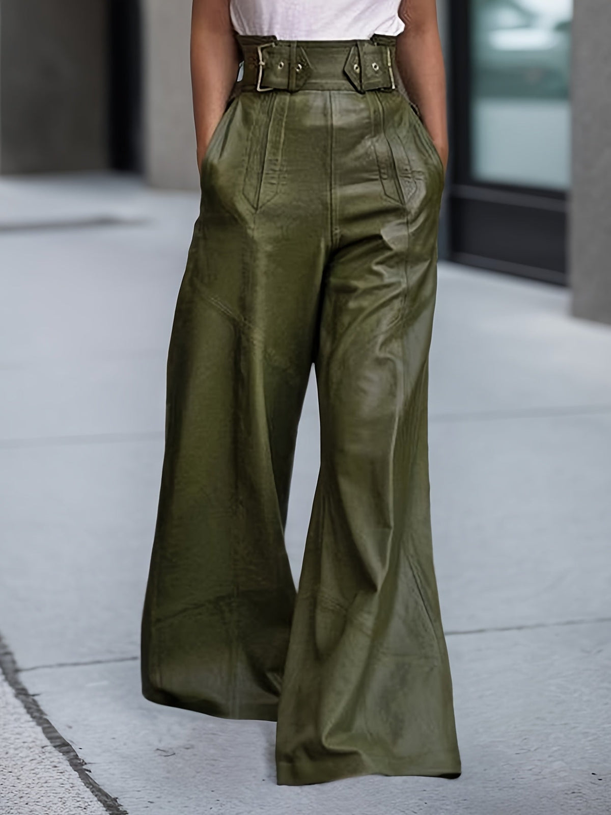 Broek met Wijde Pijpen Dames | Hoge Taille voor een Vleiende Val