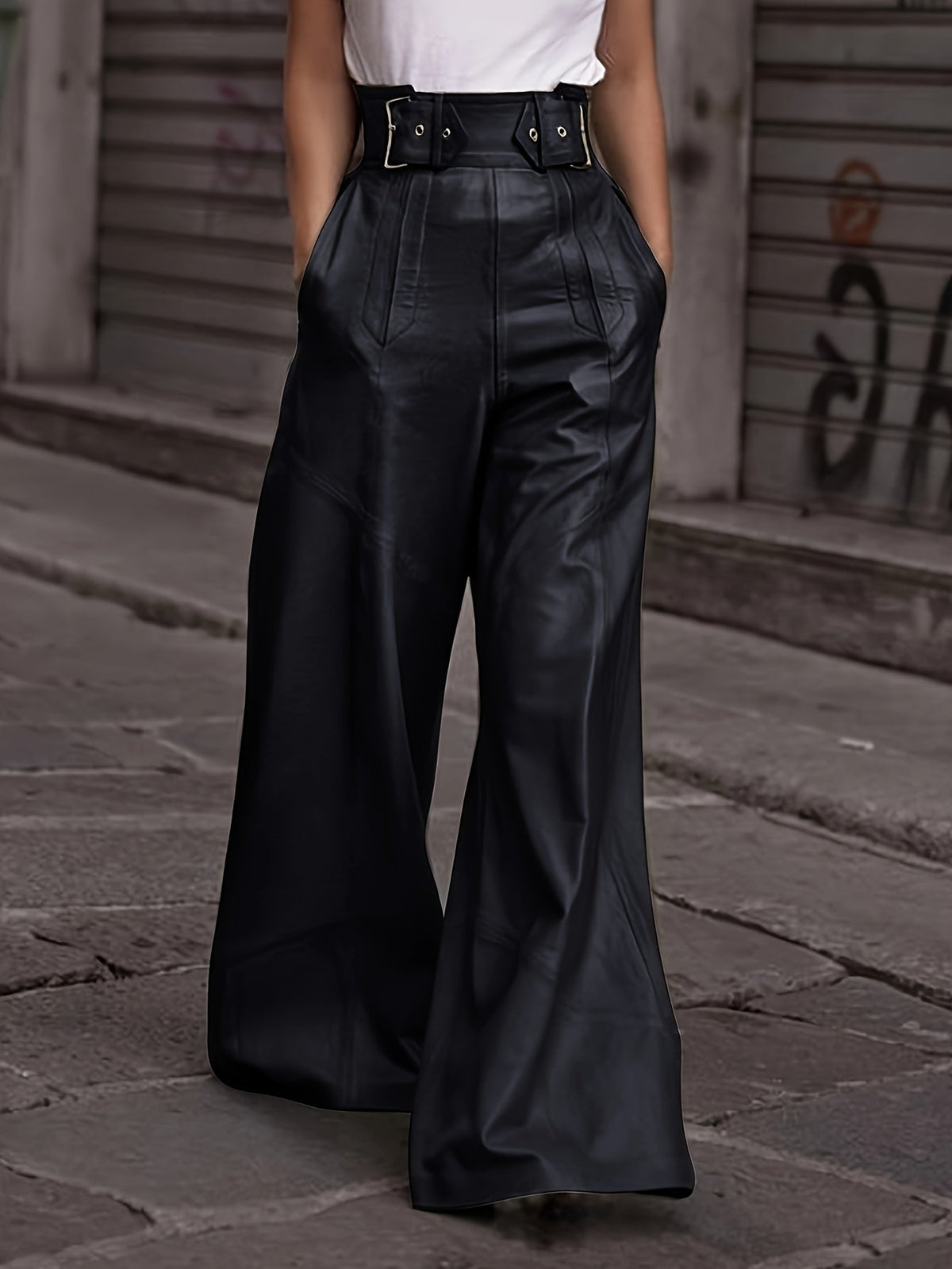 Broek met Wijde Pijpen Dames | Hoge Taille voor een Vleiende Val