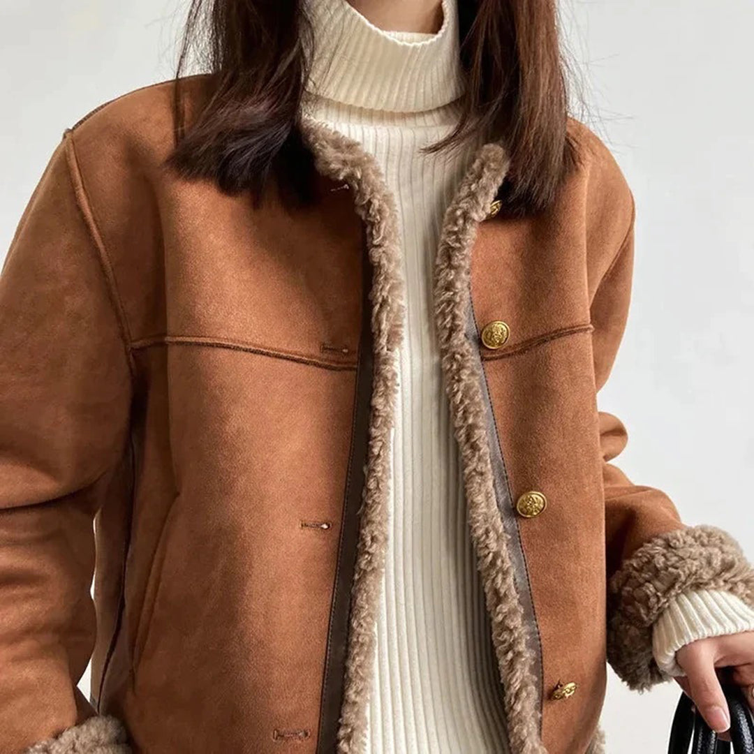 Warme Faux Fur Motorjas Dames