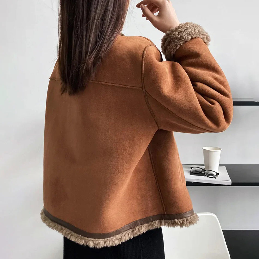 Warme Faux Fur Motorjas Dames