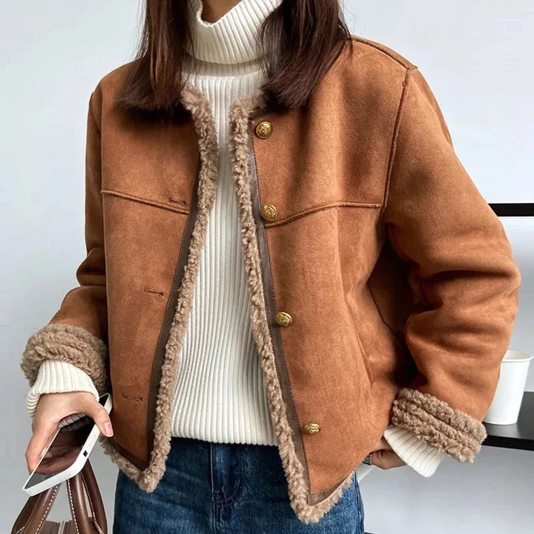 Warme Faux Fur Motorjas Dames