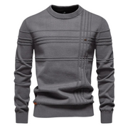 Bryson | Katoenen herentrui met streepdesign