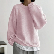Comfortabel Basic Trui Roze