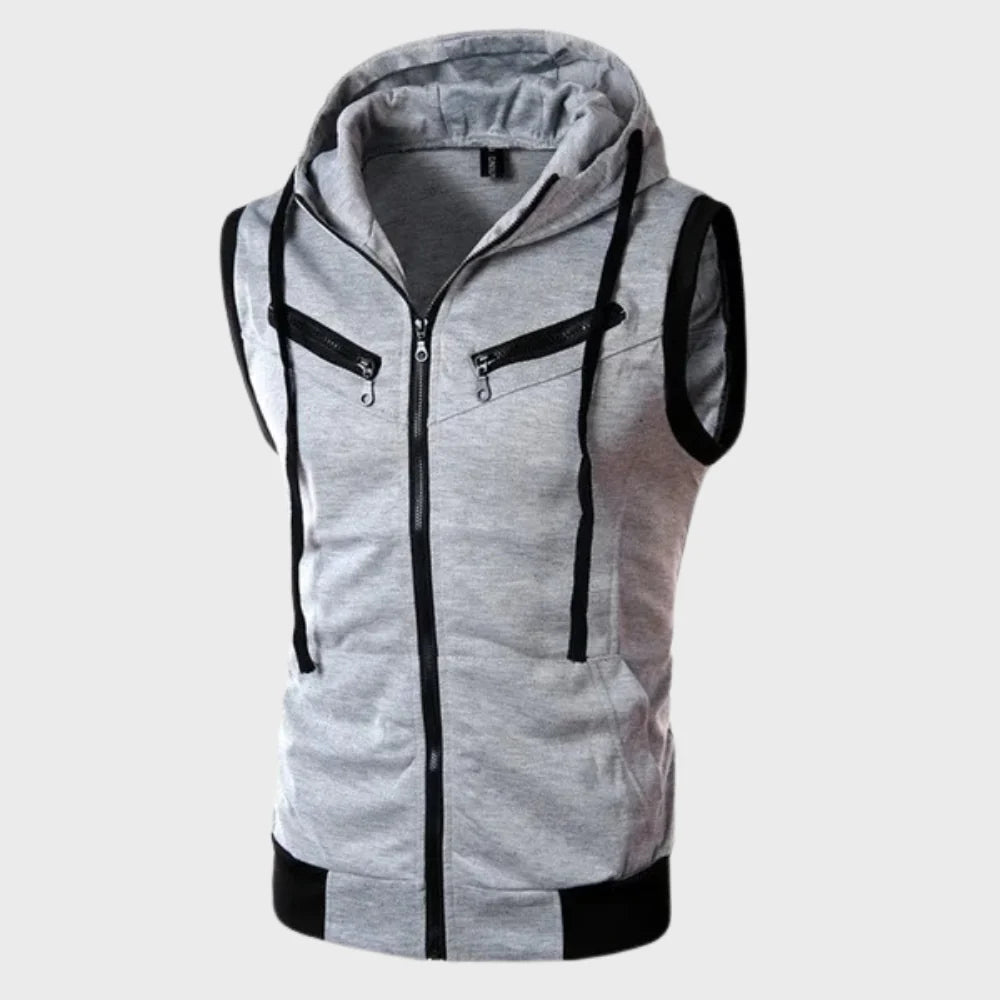 Mouwloos Vest met Capuchon Heren