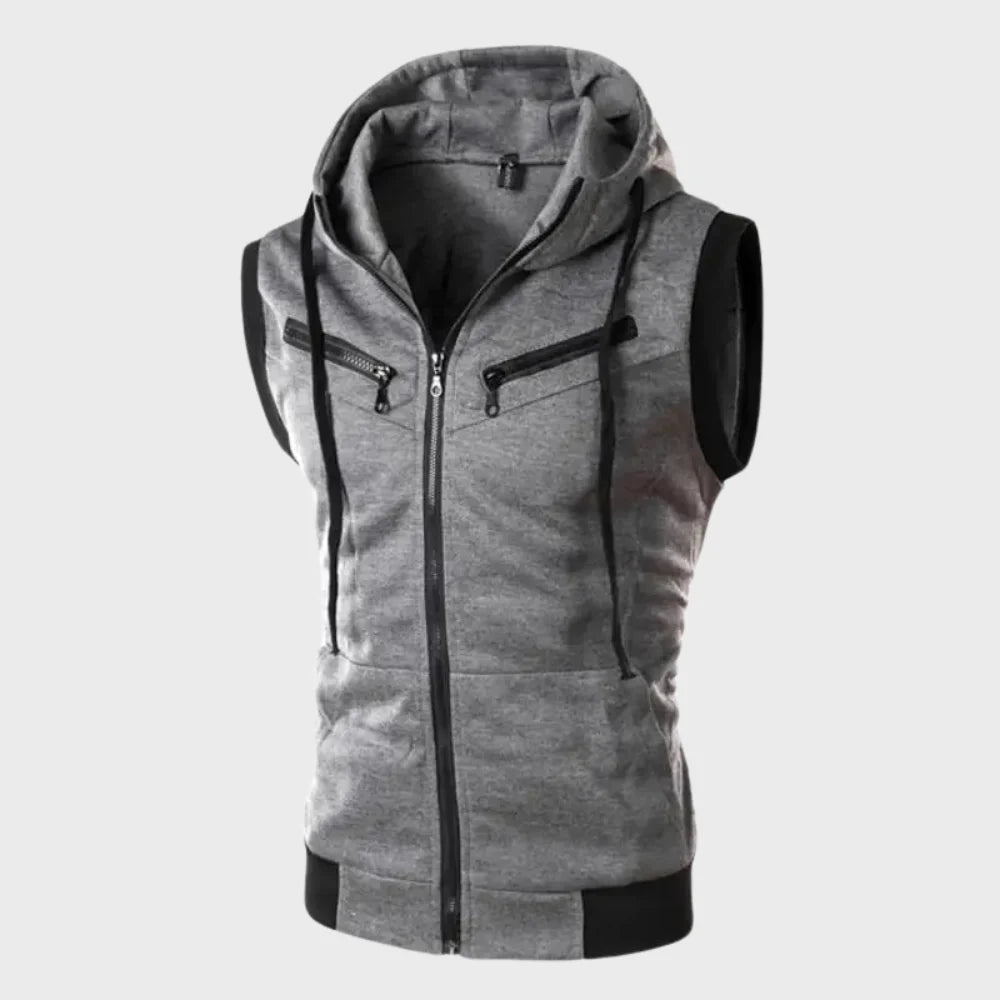 Mouwloos Vest met Capuchon Heren