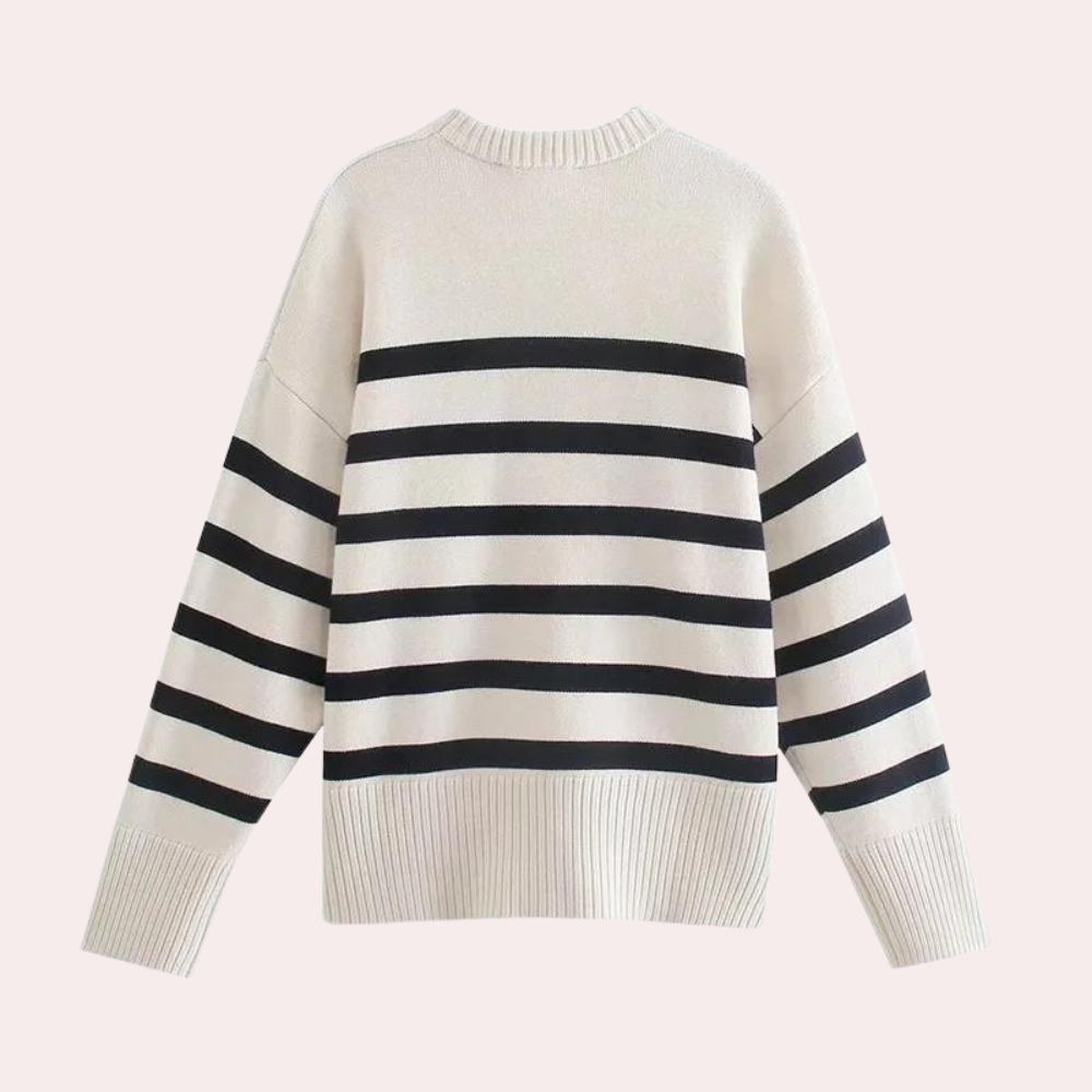 Lorena - Comfortabel Gestreepte Dames trui