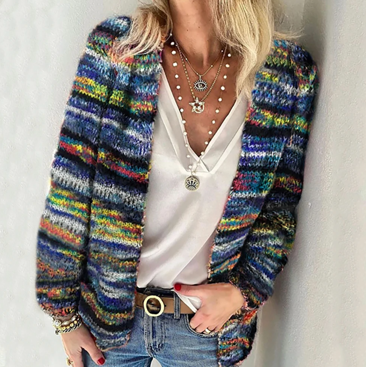 Carina | Kleurrijk Cardigan