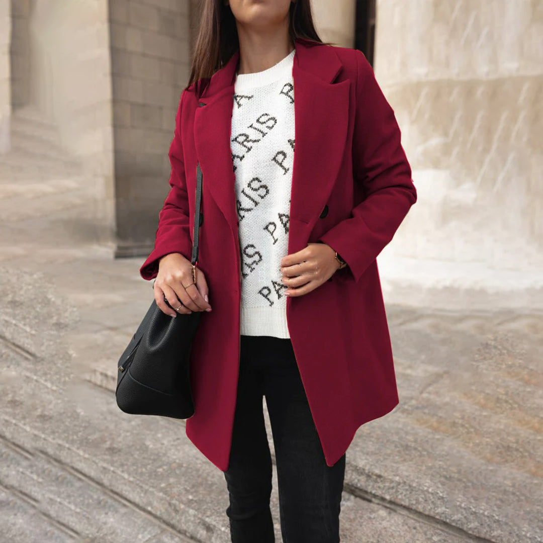 Evelyn – Klassieke Wollen Manteljas voor dames