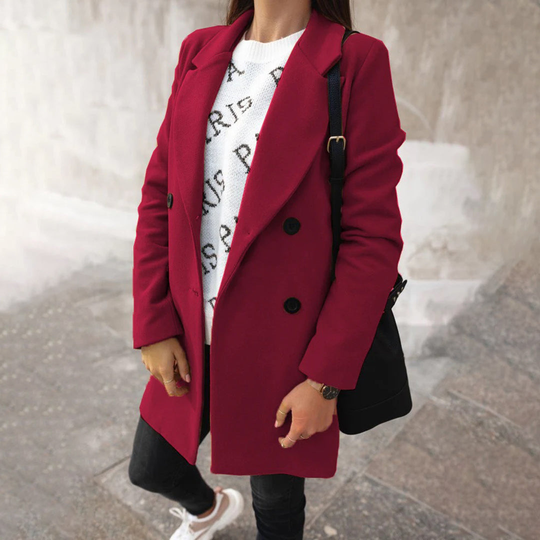 Evelyn – Klassieke Wollen Manteljas voor dames